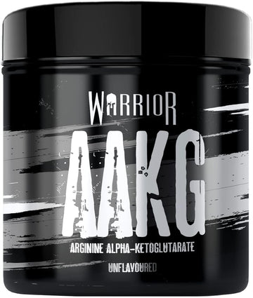 Warrior, Arginine Alpha-Ketoglutarate (Aakg) Powder – 300G – Nitric Oxide Booster – 500Mg – Non-Stimulant Muscle Pump Supplement – Enhance Performance And Stack With A Pre Workout Formula