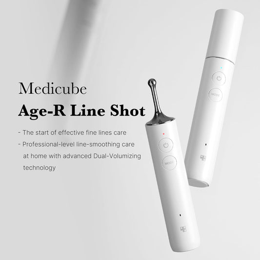 Medicube Age-R Line Shot - A Start Of Effective Fine Lines Care Device For Smoothing Wrinkles Around Eyes, Lips, 11S, Neck, Plump Lips - Daily Anti-Aging Treament - Korean Skin Care