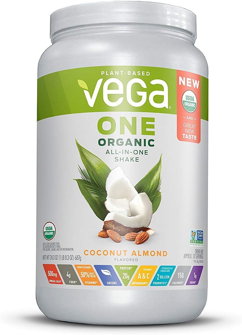 Vega One, Organic All-In-One Shake Coconut Almond, 24.3 Ounce