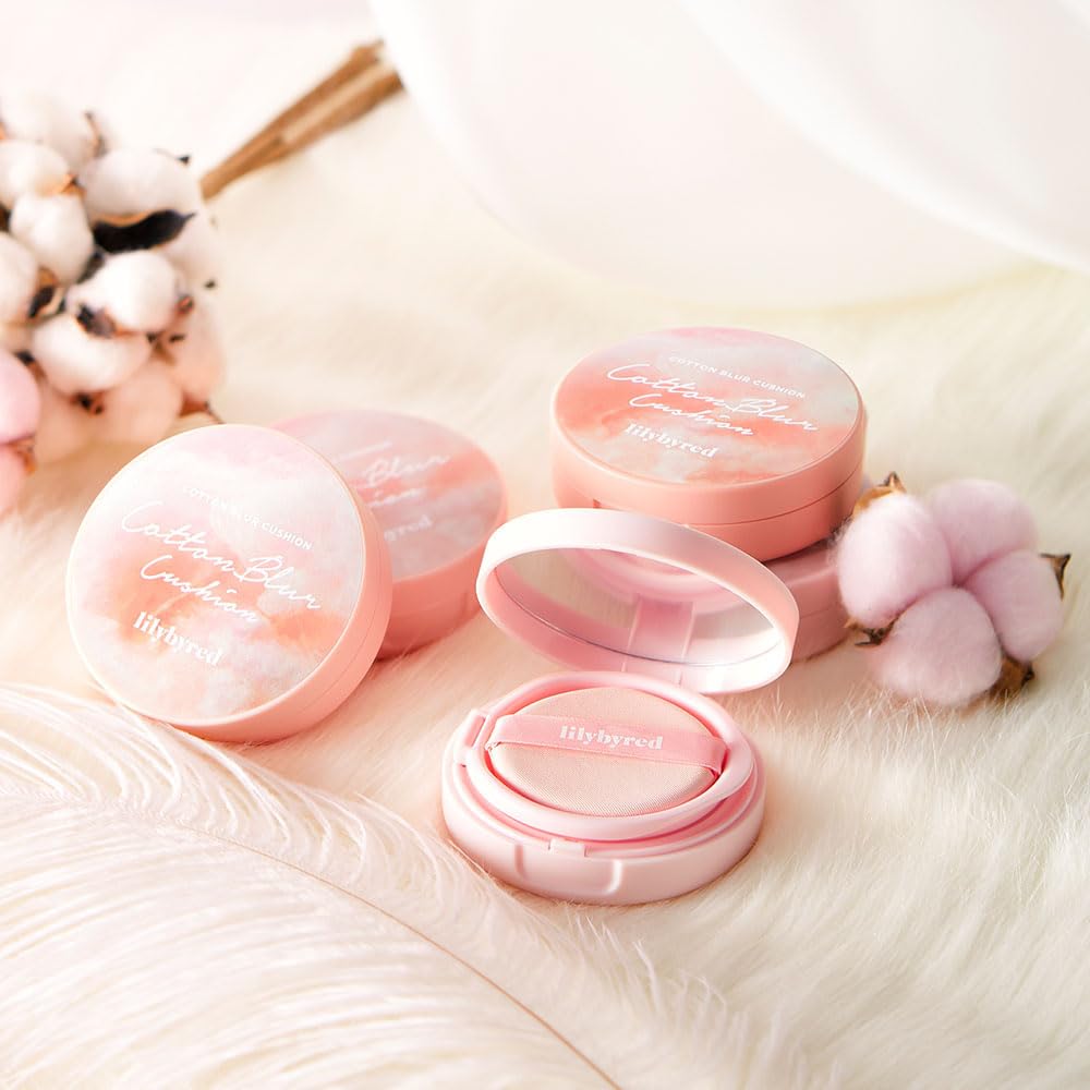 Lilybyred Cotton Blur Cushion Spf50+Pa+++ - Skin Cover, Long-Lasting, Powdery Finish For A Flawless Look (19 Pure Cotton)