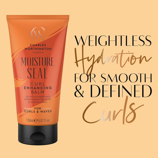 Charles Worthington Moisture Seal Curl Enhancing Balm, Curl Defining Products, Curl Cream, Curly Hair Products, Curl Defining Cream, 150 Ml