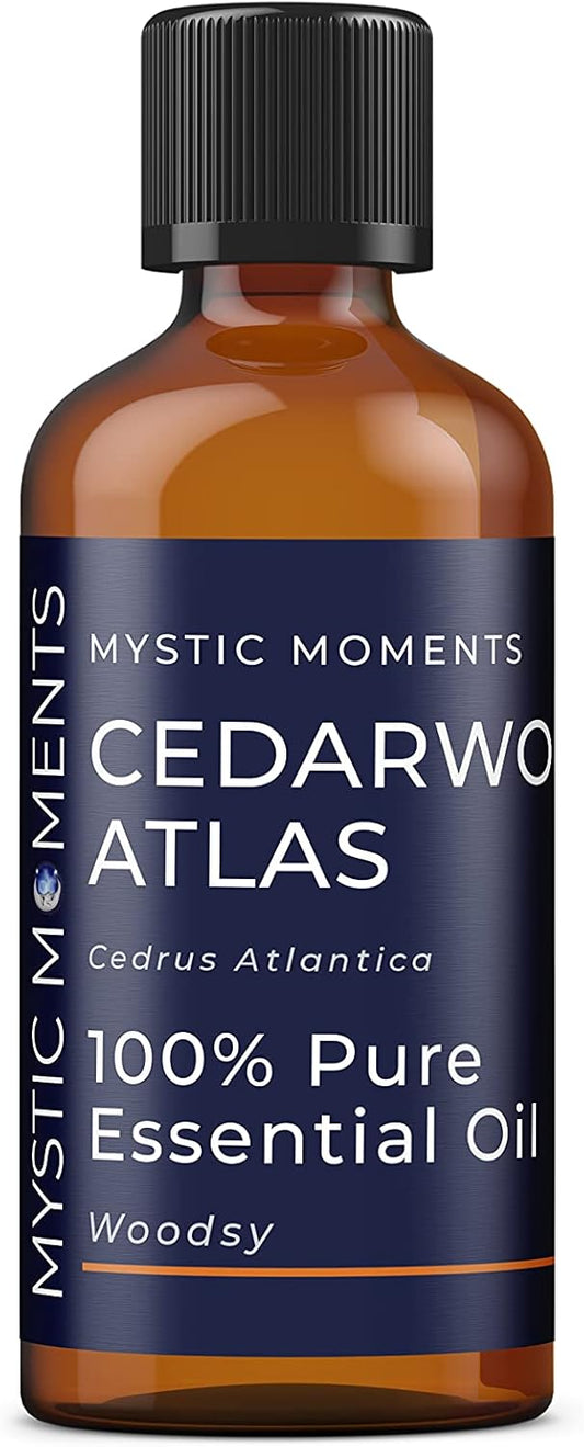 Mystic Moments | Cedarwood Atlas Essential Oil 100Ml - Pure & Natural Oil For Diffusers, Aromatherapy & Massage Blends Vegan Gmo Free