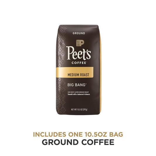 Peet's Coffee, Medium Roast Ground Coffee - Big Bang 10.5 Ounce Bag