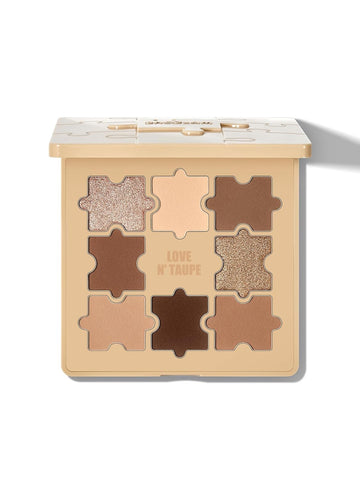 Sheglam 8-Color Shimmer Matte Eyeshadow Palette Smooth Blendable Jazy Jigsaw Eyeshadow Palette-Love N' Taupe