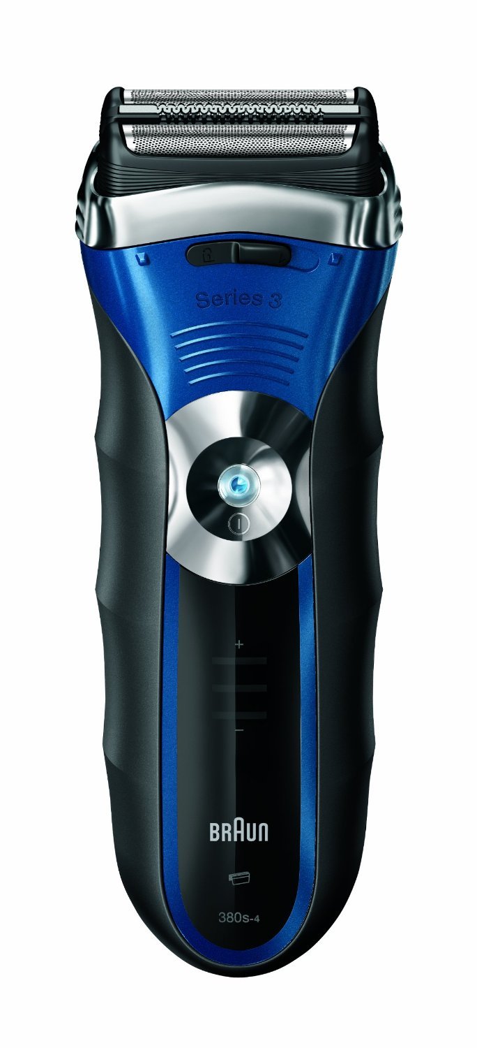 Braun 3 Series 380S-4 Wet And Dry Shaver, Blue/Silver