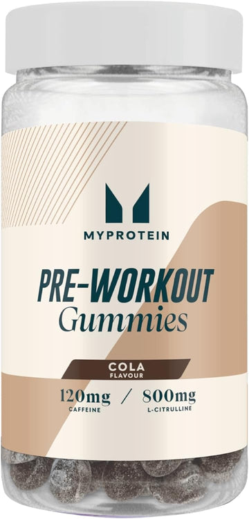 Myprotein Pre-Workout Gummies – Cola Flavour – Energy-Boosting Caffeine Gummies With L-Citrulline, Taurine, And B Vitamins – Fast-Acting & Convenient Pre-Workout Supplement
