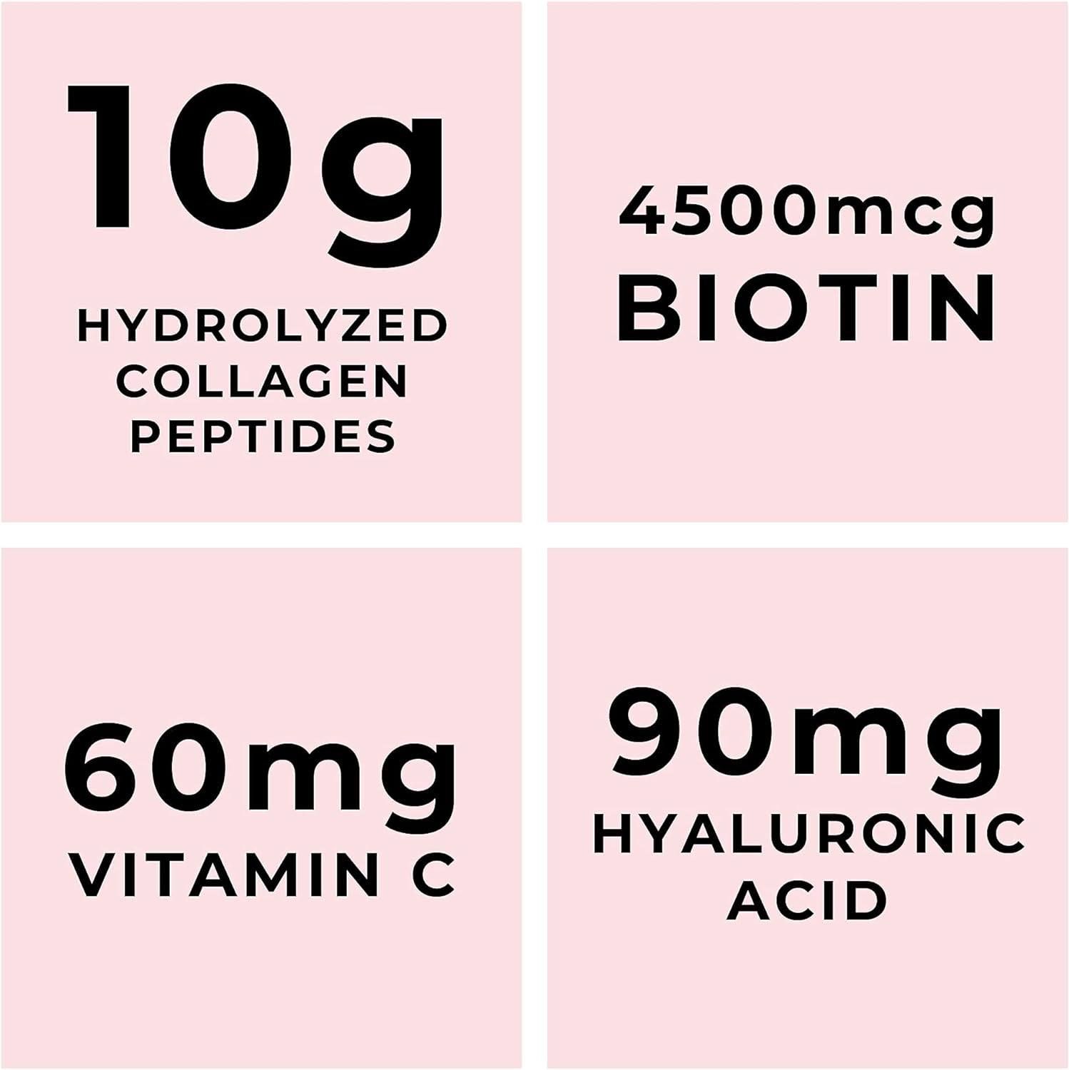 Collagen with Biotin, Hyaluronic Acid, Vitamin C, 1 lb Powder. Hydrolyzed Multi Peptide Protein. Types I, II, III, V, X, Collagen for Hair, Skin, Nails*. Collagen Supplement for Women, Men : Health & Household