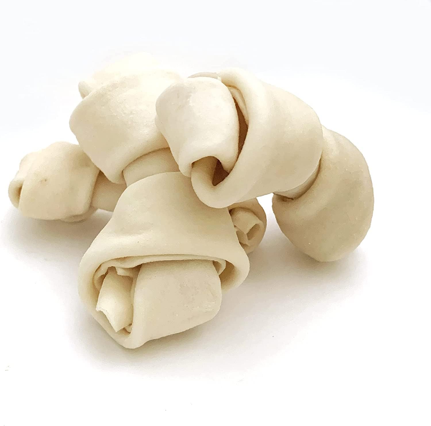 Pet Factory 100% Made in USA Beefhide 4" Knotted Bones Dog Chew Treats - Natural Flavor, 24 Count/1 Pack : Pet Supplies