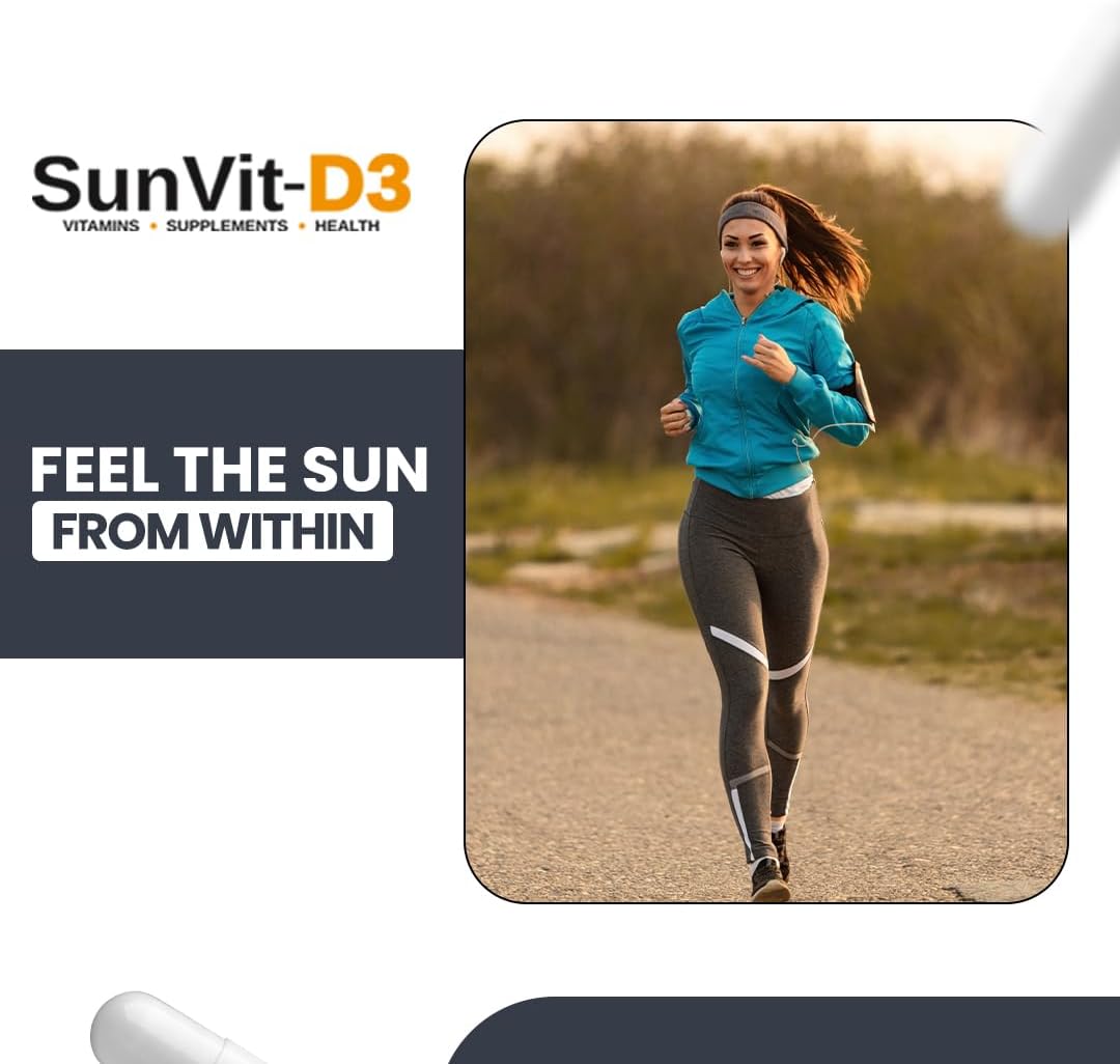 SunVit-D3 Vitamin D 800IU Capsules - Vitamin D3 Cholecalciferol Capsules Support the Maintenance of Bone, Teeth, Muscle & Immune System | Made in UK & GMP Approved - D3 Vitamins 28 Convenient Capsules : Amazon.co.uk: Health & Personal Care
