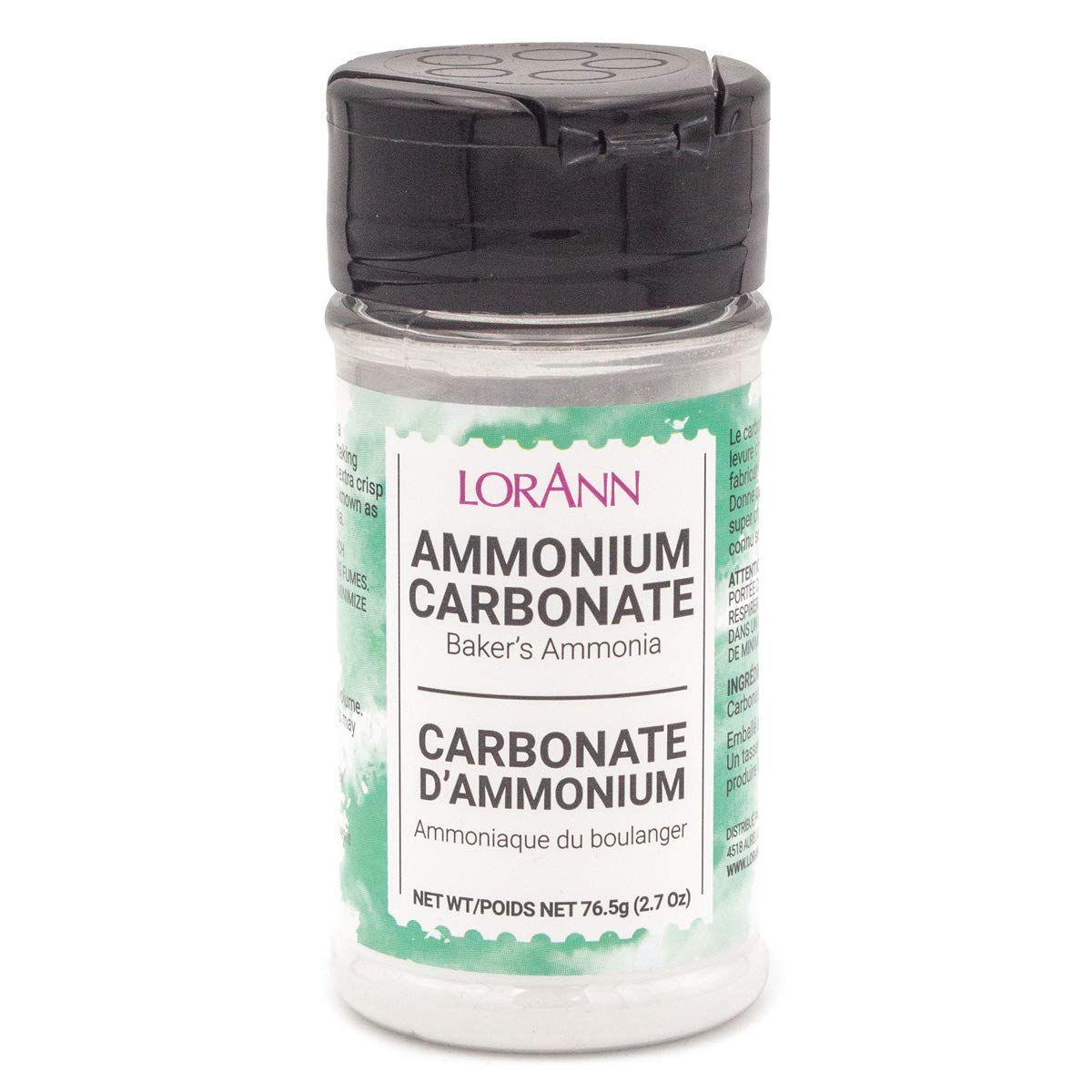 Lorann Oils Baker'S Ammonia (Ammonium Carbonate) - Ideal For Springerle & Thin, Crispy Cookies, Perfect With Wooden Cookie Molds, Hirschhornsalz Hartshorn Ammonium Carbonate For Baking - 2.7Oz
