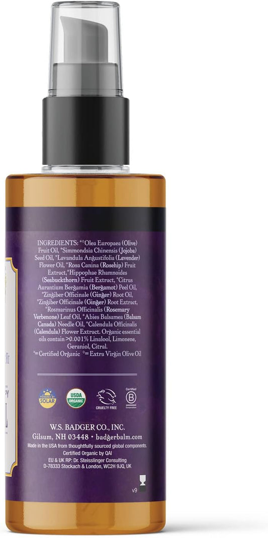 Badger - Aromatherapy Massage Oil, Lavender with Bergamot & Balsam Fir
