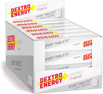 Dextro Energy Sport Tablets | Fast Acting Carbohydrates For A Quick Burst Of Glucose | With 3 Vitamins And Magnesium I Ideal On The Go | Vegan 47G | (Pack Of 24)