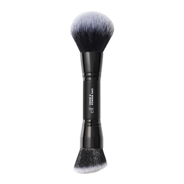 E.L.F. Dual-Ended Cream + Powder Brush, Two-In-One Makeup Brush For Creating A Gorgeous, Airbrushed-Looking Complexion, Vegan & Cruelty-Free