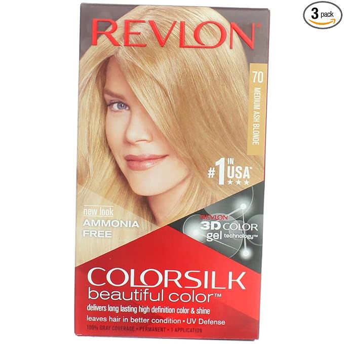 Revlon Colorsilk Permanent Hair Color, .23g - Medium Ash Blonde (70/7A)