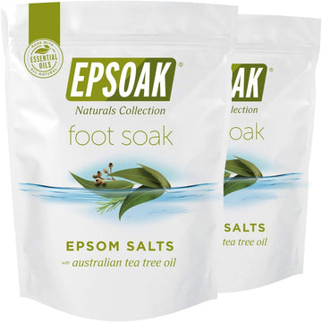 Tea Tree Oil Foot Soak With Epsoak Epsom Salt - 4 Lbs. (Qty. 2 X 2 Lb. Bags) Fights Athlete'S Foot & Unpleasant Foot Odor - Made In Usa