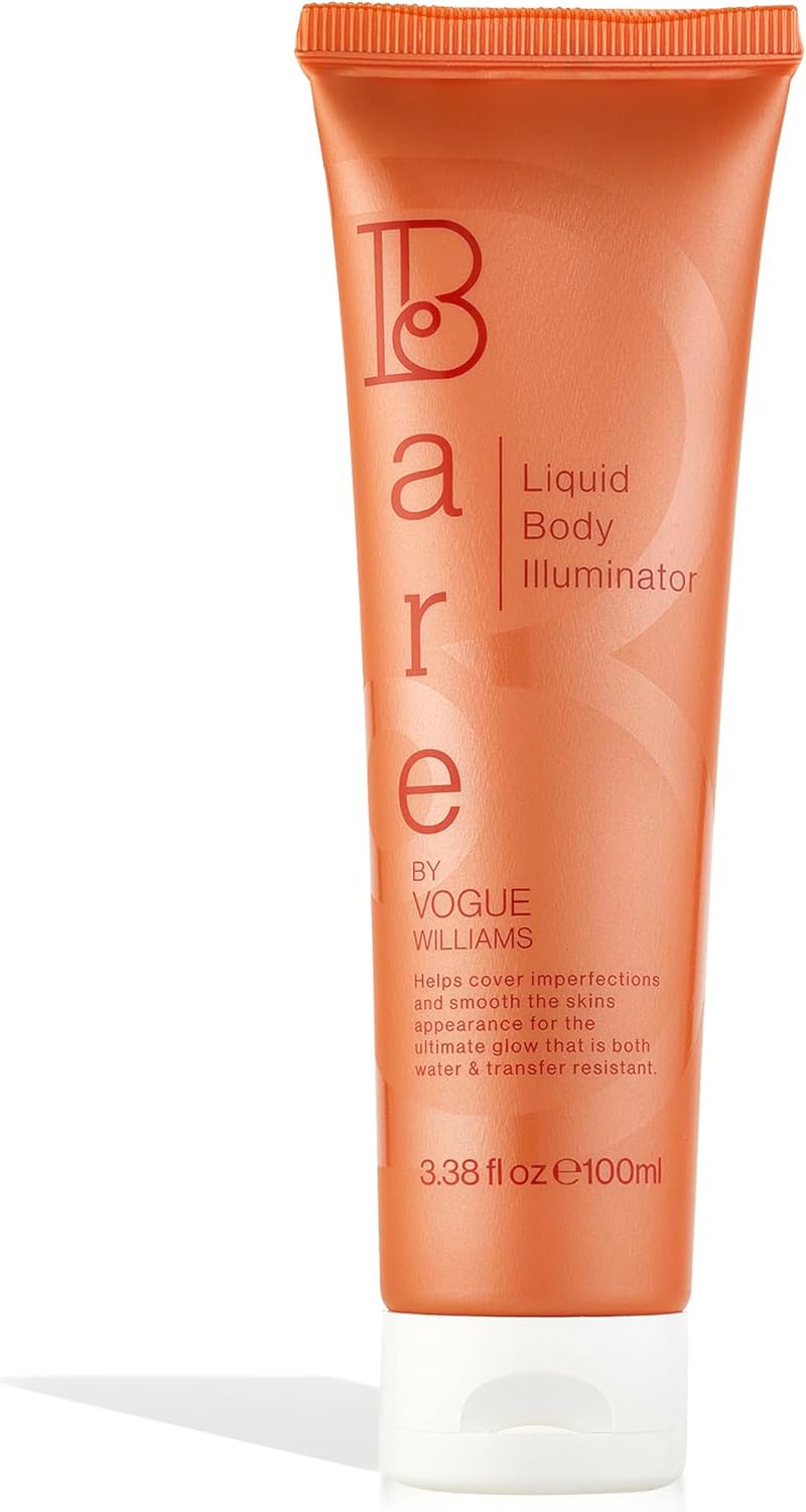 Bare By Vogue Liquid Illuminator, 125Ml - Hydrating Body Highlighter For Sun-Kissed Glow - Vegan & Cruelty-Free, Water & Transfer Resistant - Enriched With Amino Acids & Vitamins
