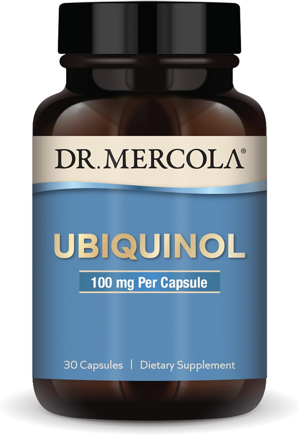 Dr. Mercola Ubiquinol 100 mg Per Serving, 30 Servings (30 Capsules), Dietary Supplement, Supports Overall Health and Wellness, Non GMO