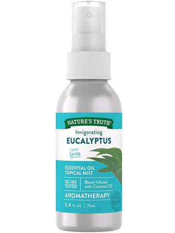 Nature'S Truth Eucalyptus Mist Spray 2.4 Fl Oz | 100% Pure Essential Oil For Aromatherapy | Gc/Ms Tested