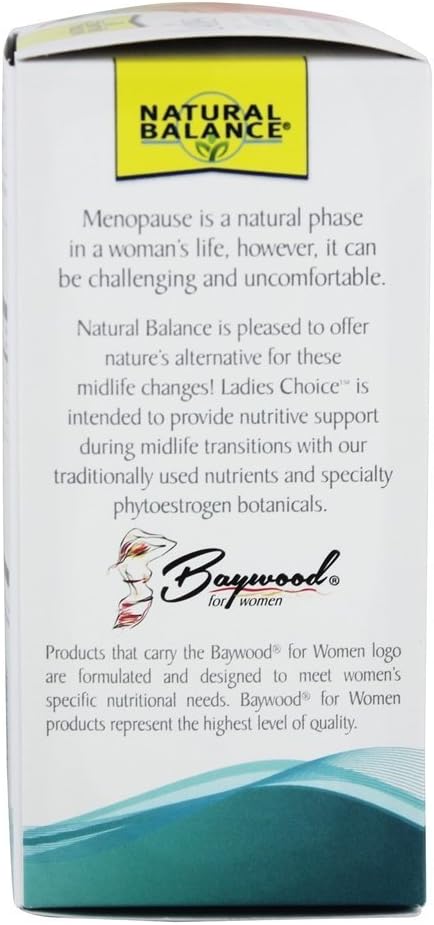 Natural Balance Ladies Choice Menopause Support | Hormone Balance Formula with PhytoEstrogens | 60 VegCaps : Health & Household