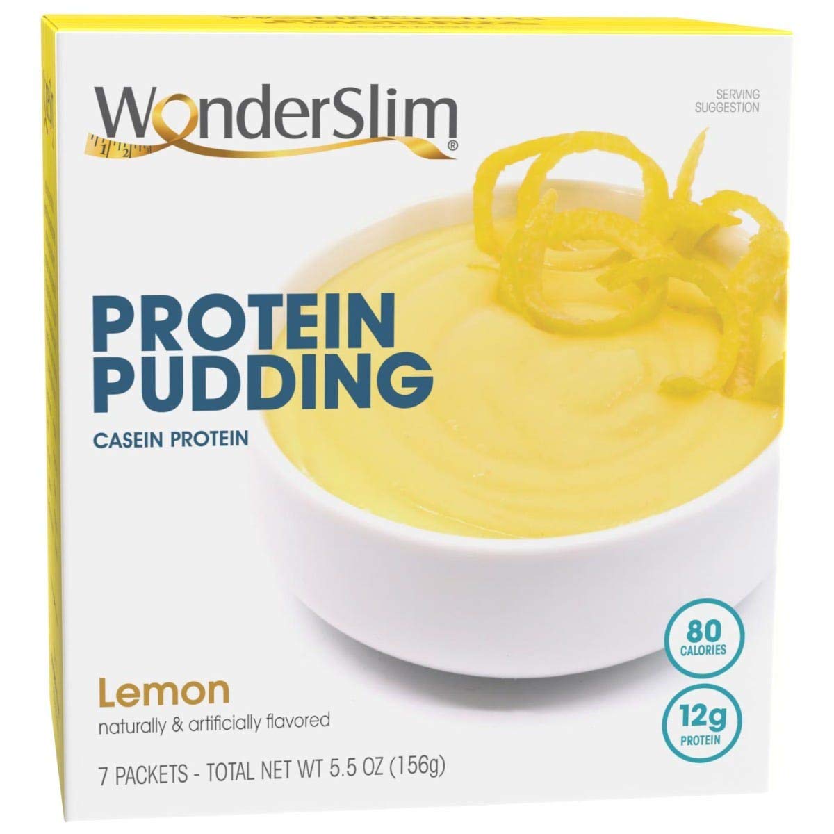 Wonderslim Protein Pudding, Lemon, 12G Protein, Gluten Free (7Ct)