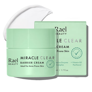 Rael Face Moisturizer, Miracle Clear Barrier Cream - Moisturizer Face Cream for Oily & Acne Prone Skin, Korean Skincare, Lightweight, Succinic Acid, Hydrating Vitamin B5, Vegan, Cruelty Free (1.8 oz)