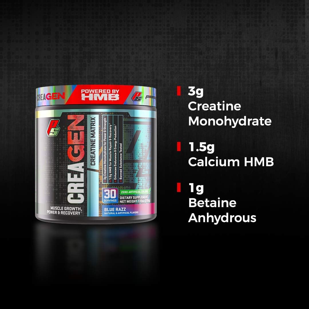 ProSupps CreaGEN Creatine Monohydrate Powder with HMB for Muscle Growth and Recovery - Creatine Matrix Workout Powder for Increased Energy, Strength and Power (30 Servings, Rocket Pop) : Health & Household