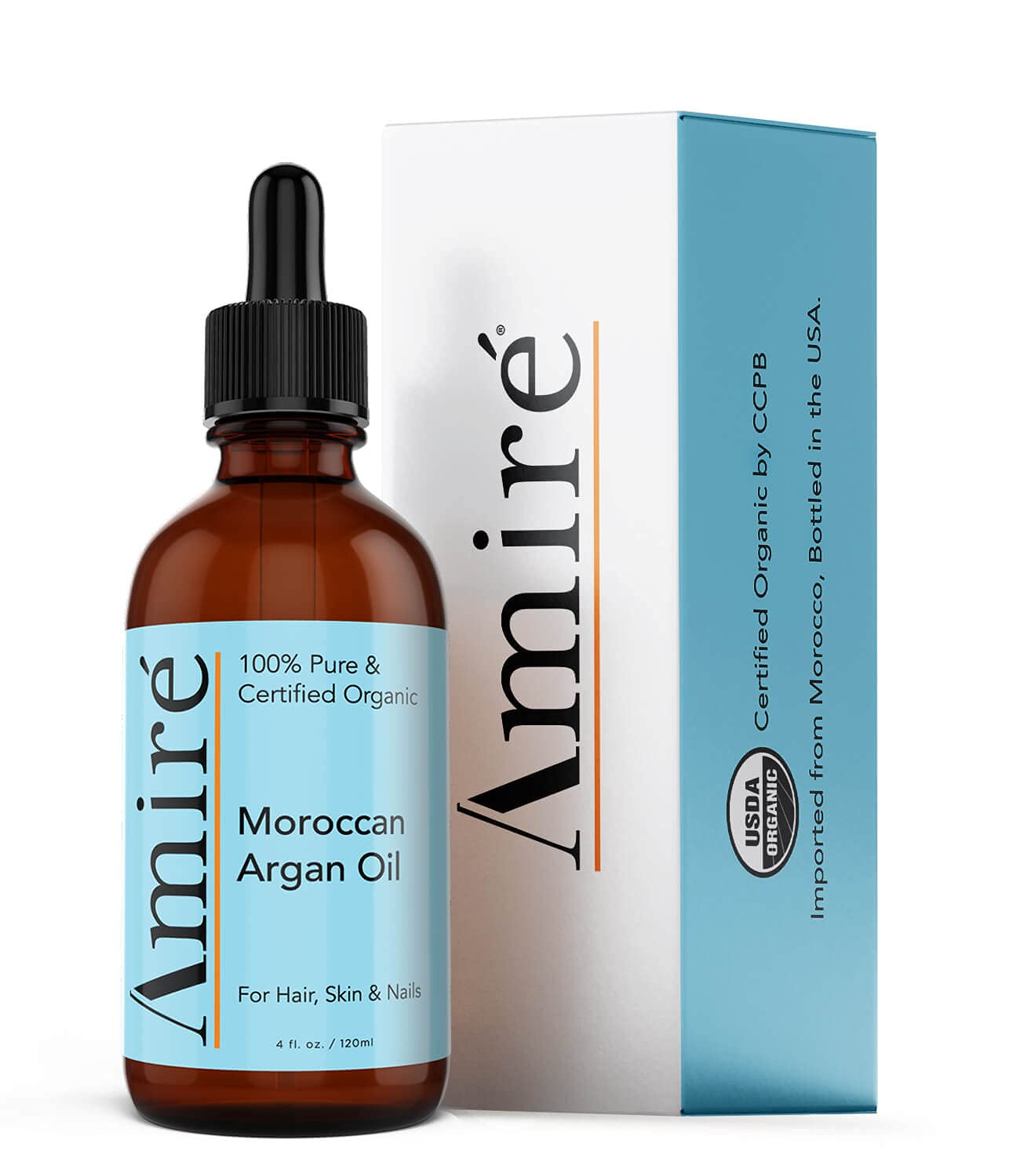 Usda Certified Organic Argan Oil 4Oz, Triple Extra Virgin Grade Moroccan Argan Oil For Hair Growth. Skin, Face, & Nails. Moisturizer. Scalp Treatment Hair Oil For Dry, Damaged, Brittle Hair