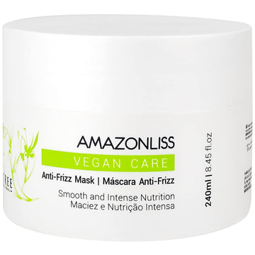 Amazonliss Vegan Hair Mask 8.45 fl oz Ultra Hydrating Deep Conditioning for Dry Damaged Frizzy Hair | Coconut Jojoba Olive Oils | Paraben Free | Smoothing Effect