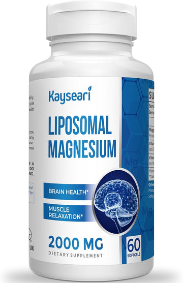 Liposomal Magnesium L-Threonate 2000Mg-High Absorption-Magnesium Threonate Supplements With Vitamin D3 & K2 For Women,Men,60 Magnesium L Threonate Capsules For Brain,Memory,Cognition,Bone,Muscle