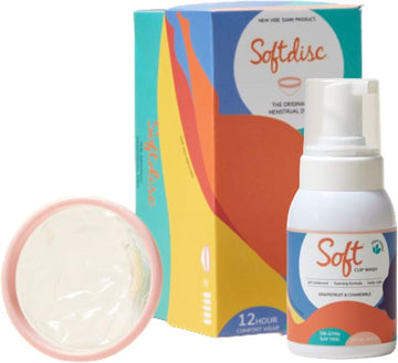 Softdisc Menstrual Discs 14 Count With Soft Cup Wash 6.8 Oz