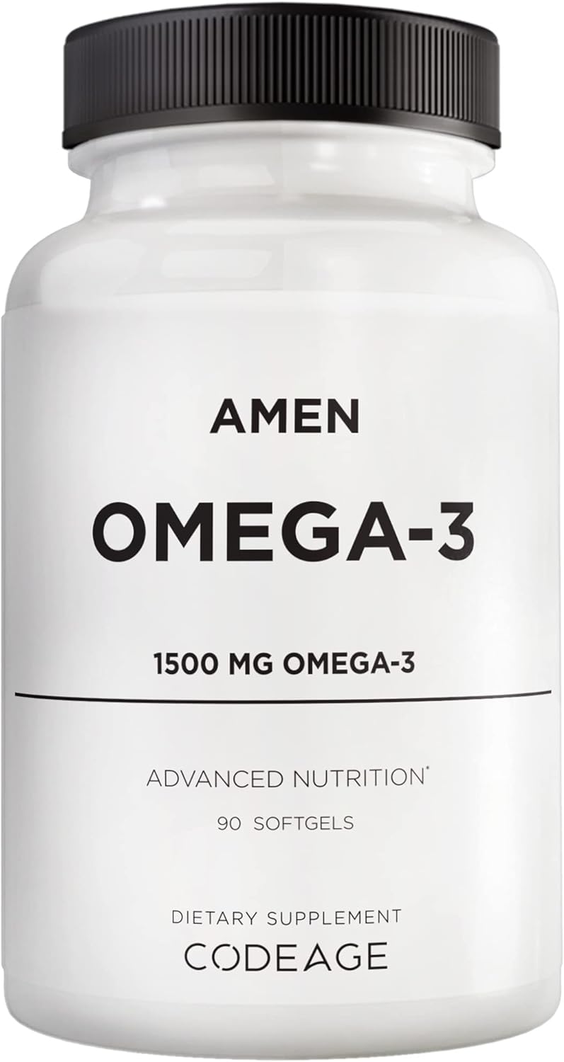 Amen Omega-3 Supplement - 1500mg High-Potency Daily Omega 3 - EPA and