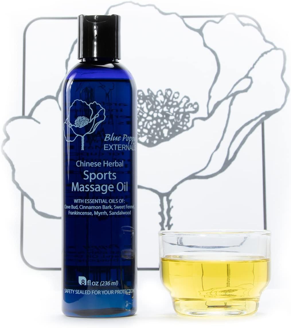Chinese Herbal Sports Massage Oil (8 Fl Oz) - Blue Poppy