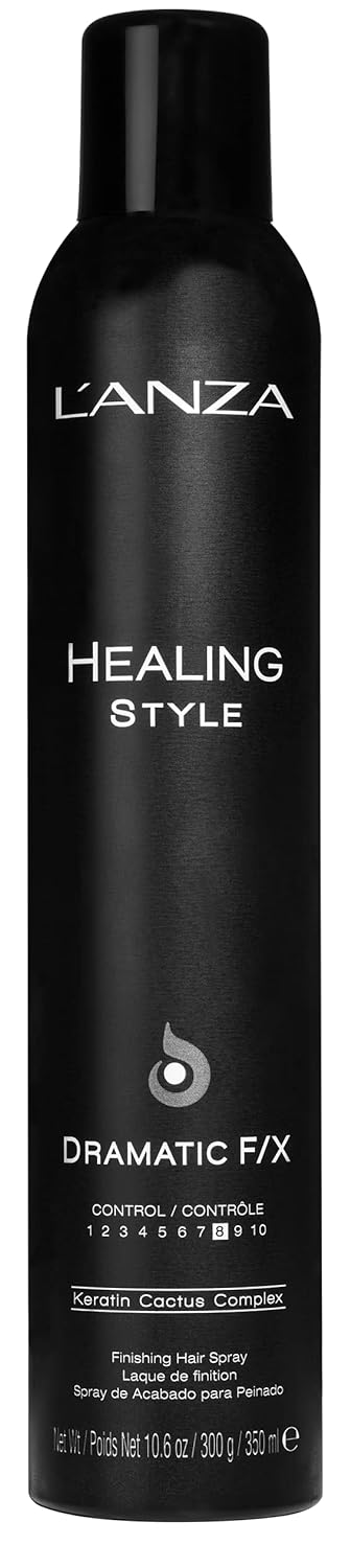 L'Anza Healing Style Dramatic F/X Hair Spray With Strong Hold Effect, Eliminates Frizz, Nourishes, And Restructures The Hair While Styling, With Uv And Heat Protection To Prevent Damage (10.6 Ounces)