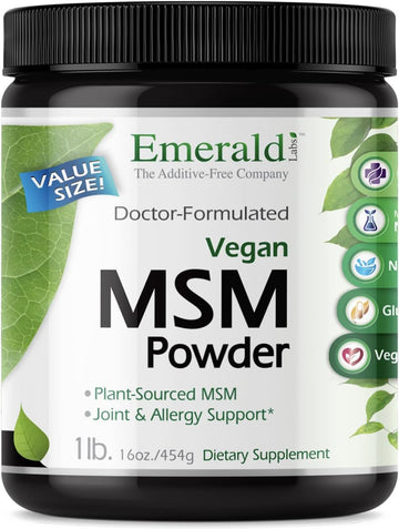 Emerald Labs Msm Powder 4,000 Mg - Plant Sourced Methylsulfonylmethane