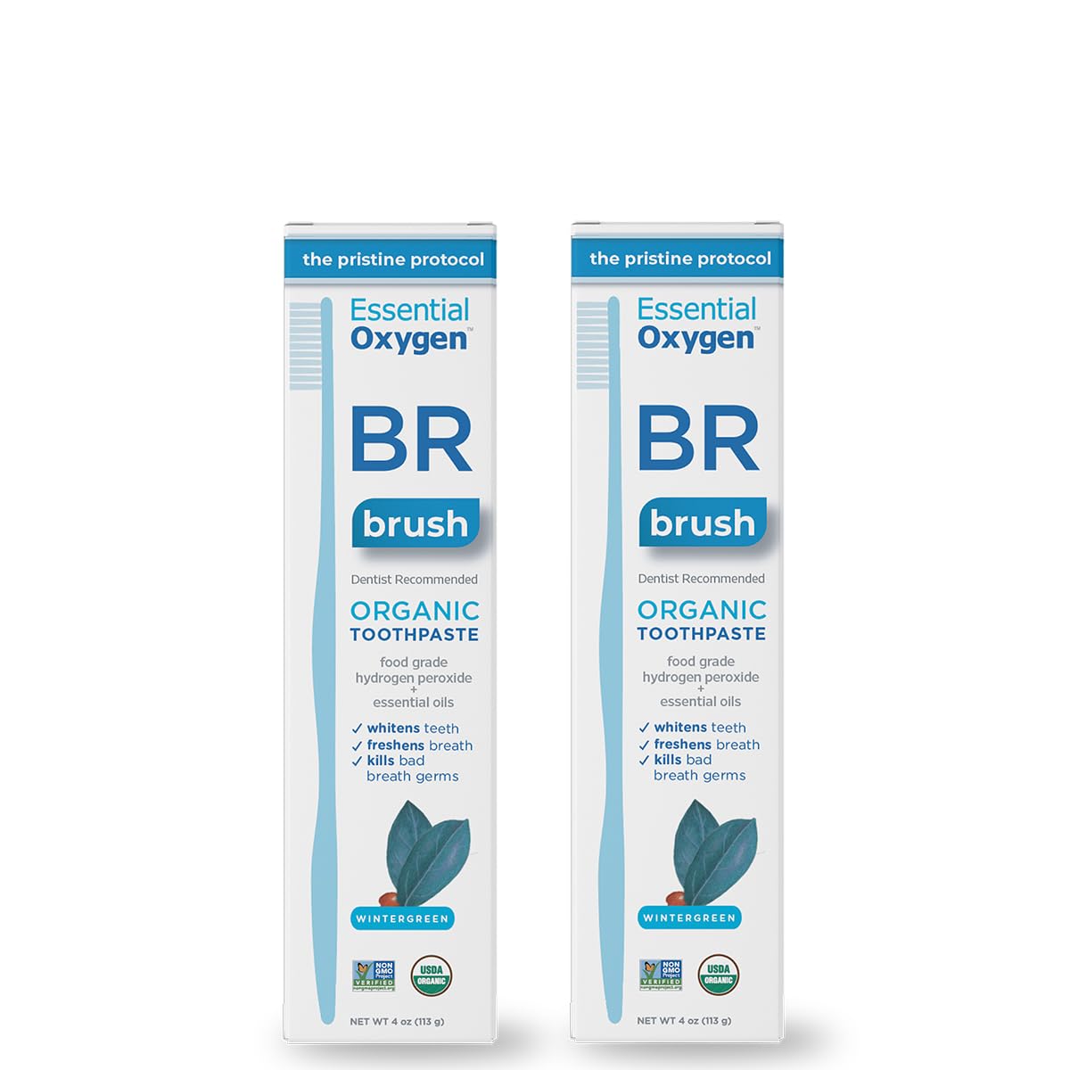 Br Organic Low Abrasion Toothpaste Wintergreen