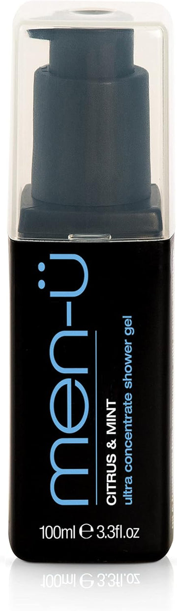 Men-Ü Citrus & Mint Fragrance Mens Shower Gel 100Ml, Mint Shower Gel. High Performance & Longer Lasting. Travel & Vegan Mens Body Wash - 100Ml