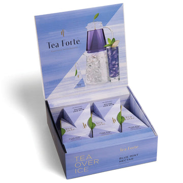 Tea Forte Tea Over Ice Blends, Blue Mint Nectar, Pitcher Size Iced Tea Infusers, Each Make 24 Oz. Of Premium Iced Tea With Flash-Chilled Fresh Flavor, 5 Count (Pack Of 1)