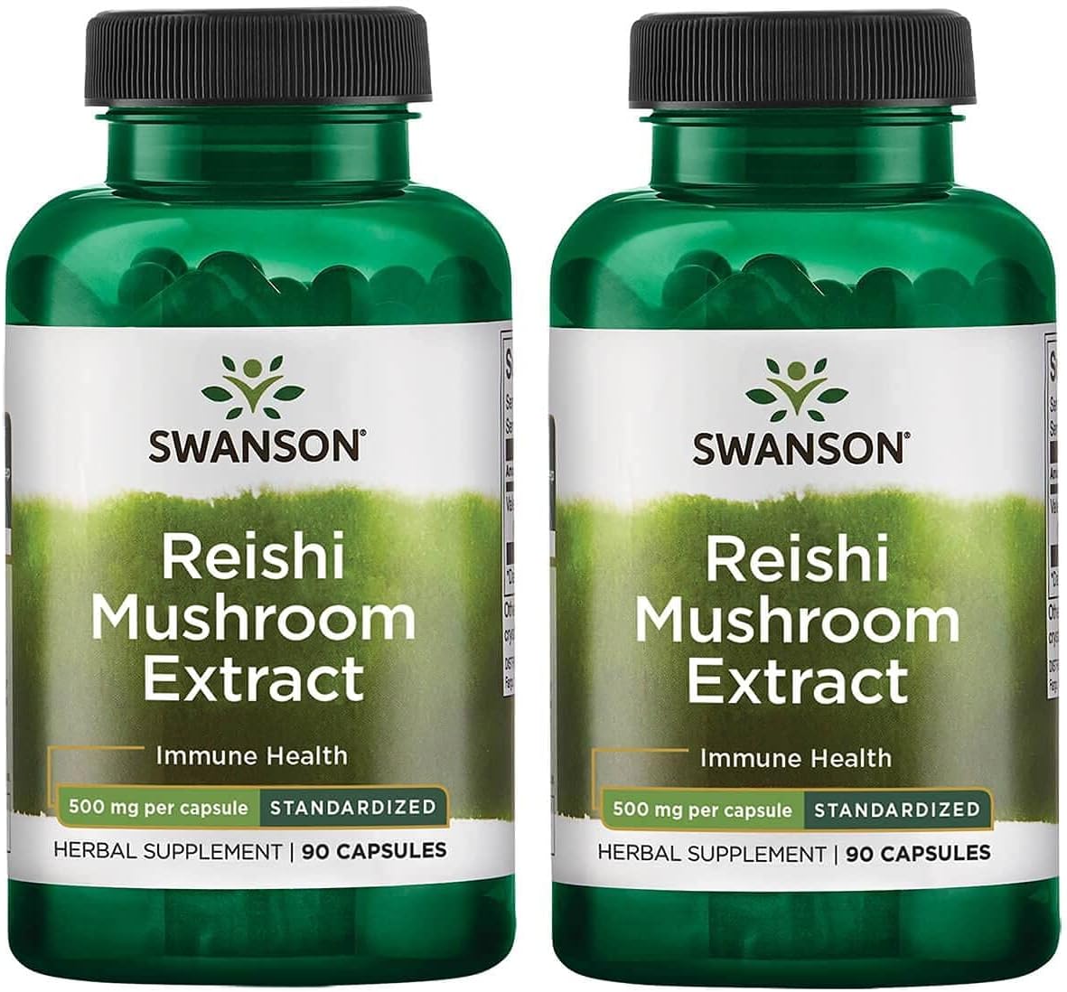 Swanson Reishi Mushroom Extract 500 Milligrams 90 Capsules (2 Pack)