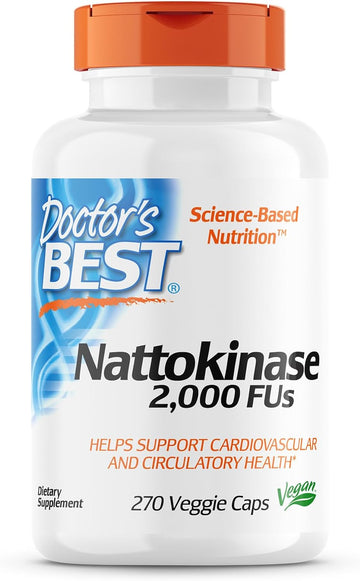 Doctor'S Best Nattokinase, Non-Gmo, Vegan, Gluten Free, 270 Veggie Caps