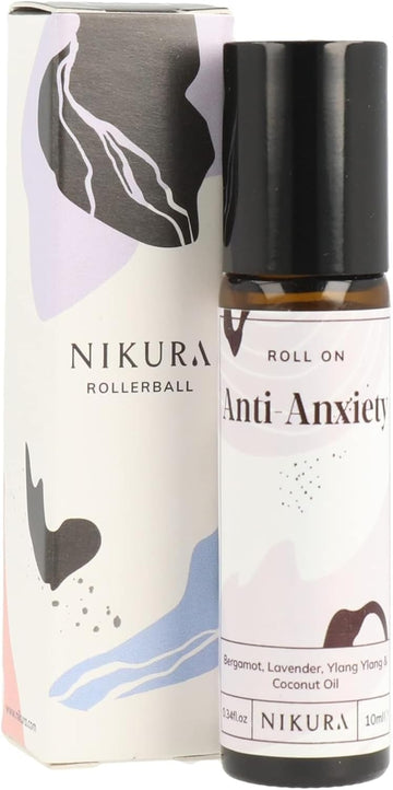 Nikura Anti-Anxiety Roll On Essential Oil Blend - 10ml | for Sleep, Relaxing, Anxiety, Aromatherapy | Use on Skin, Temples, Pulse Points, Wrists, Neck