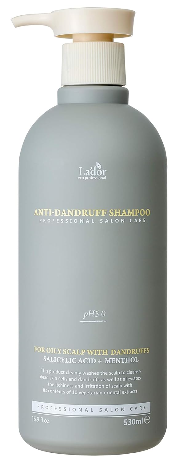 La'Dor Anti-Dandruff Shampoo (16.9 Fl.Oz.) - For Oily Scalp With Dandruff, Gently Cleanses Away Dead Skin Cells, Alleviates Itching And Irritation Lador