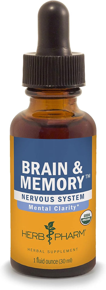 Herb Pharm Brain and Memory Liq Herbal Formula with Ginkgo for Memory and Concentration- 1