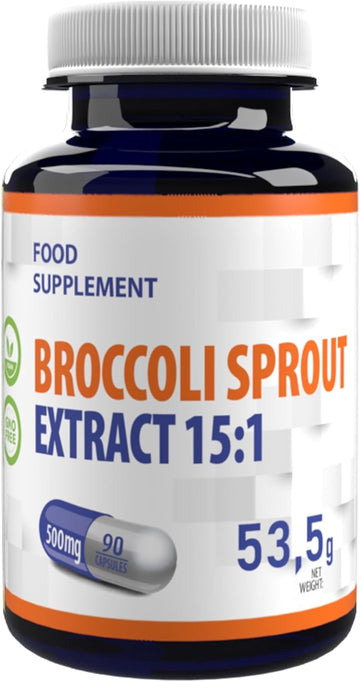 Hepatica Broccoli Sprout Extract 7,500Mg | 15:1 Extract (500Mg) | 90 Vegan Capsules | Contains Activated Sulforaphane | High Strength Antioxidant & Detox Support | 3Rd Party Lab Tested
