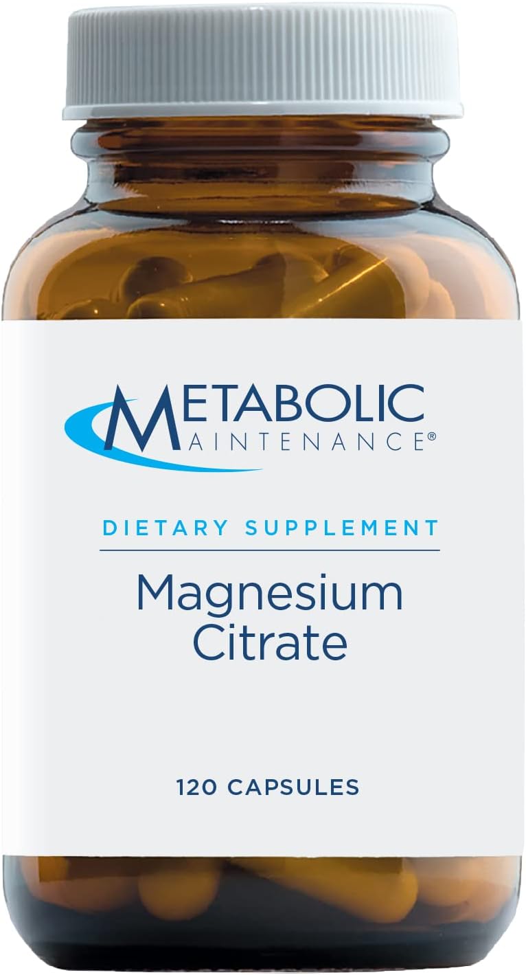 Metabolic Maintenance Magnesium Citrate - Optimal Absorption for Calm + GI Support (120 Capsules)