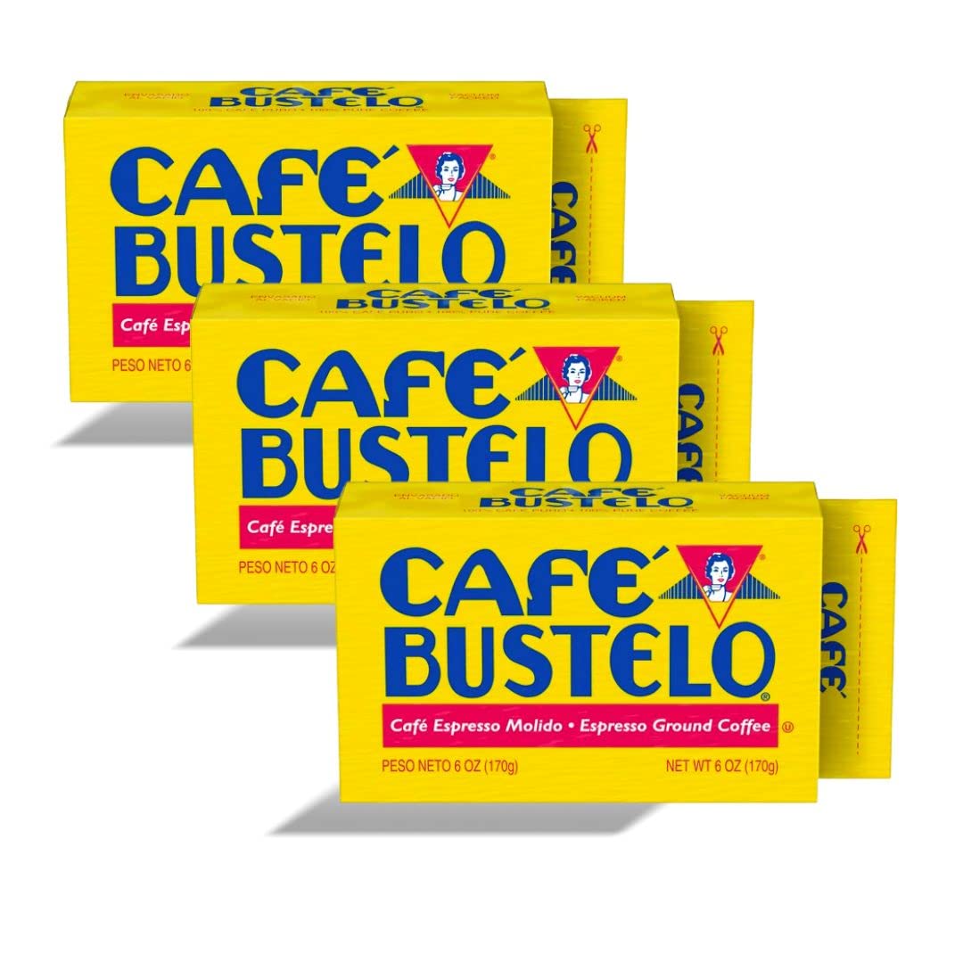 Café Bustelo 3 Pack Espresso Ground Coffee Brick Bulk  Each - Classic Bold Flavor - Authentic Cuban Coffee for Rich and Bold Taste - Premium Quality Coffee