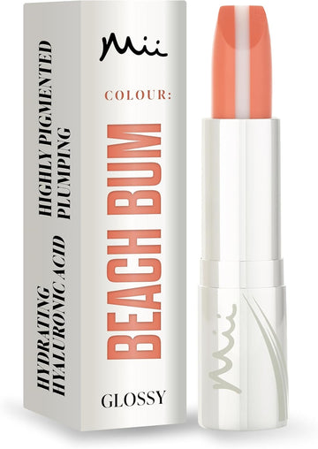Mii Cosmetics Hydraboost Lip Lover Lipstick, Long Lasting, Packed With Hyaluronic Acid, High Impact Colour, Glossy Luminous Finish, Moisturising Lipstick For Healthy & Plump Lips, In Bloom