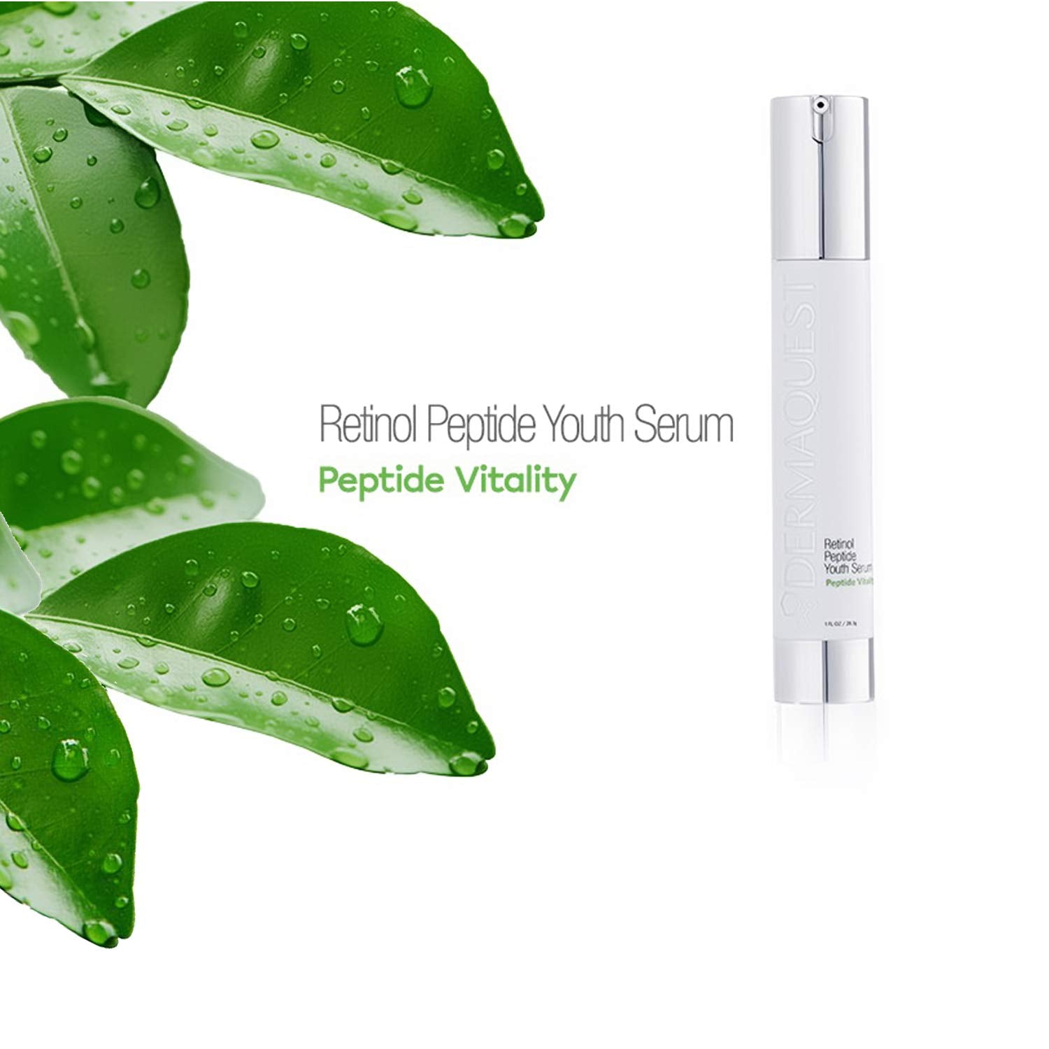 Dermaquest Peptide Vitality Peptide Youth Serum - Anti Aging Serum With 2% Retinol - Facial Serum For Fine Lines & Wrinkles - Pore Minimizer & Stimulates Collagen Production : Beauty & Personal Care