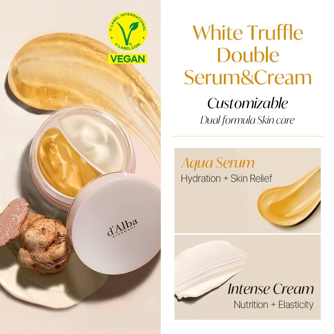 d'Alba Italian White Truffle Vegan Gift for HER, First Aromatic Spray Serum & Double Serum & Cream, Facial Skincare Gift Set : Beauty & Personal Care