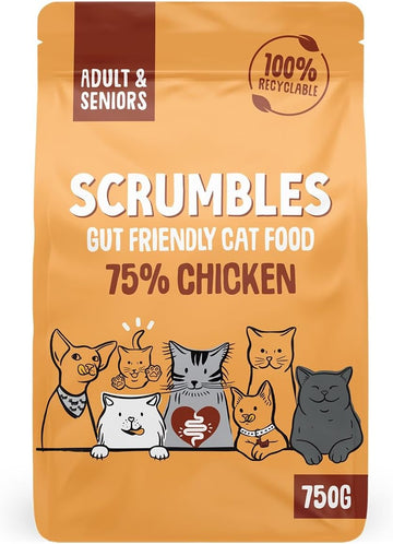 Scrumbles Adult and Senior Cats Dry Food, 750g?CAC-750