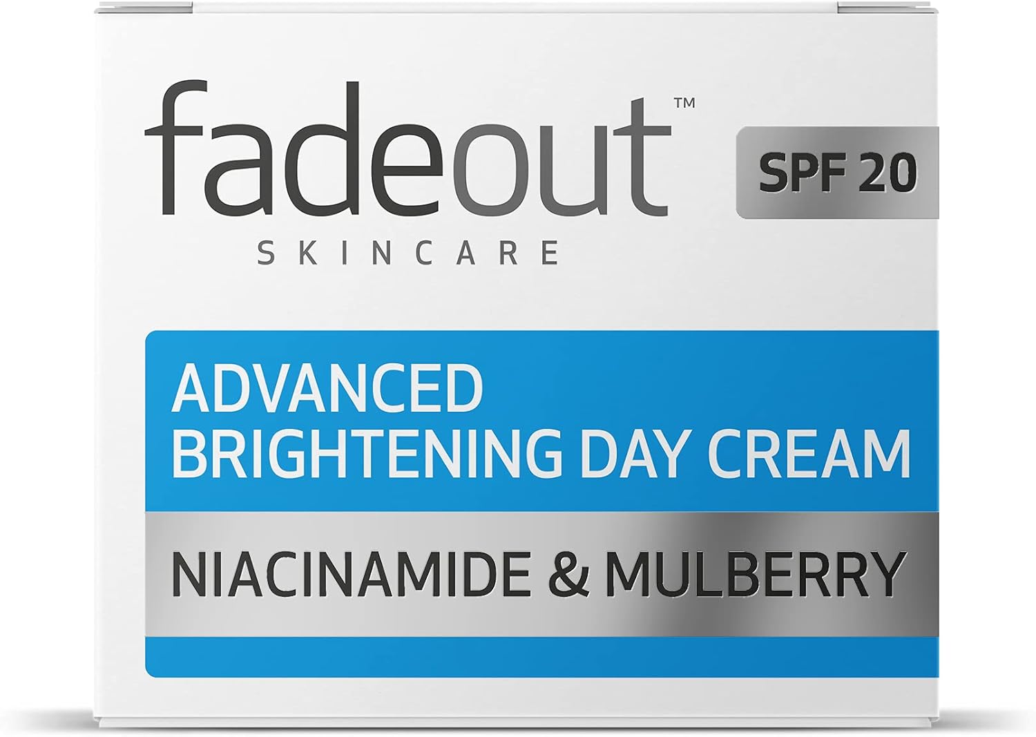 Fade Out Advanced Brightening Day Cream SPF20 with Niacinamide & Mulberry Exfoliating Daily Face Cream For Even Skin Tone 50ml : Amazon.co.uk: Beauty